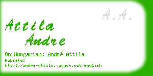 attila andre business card